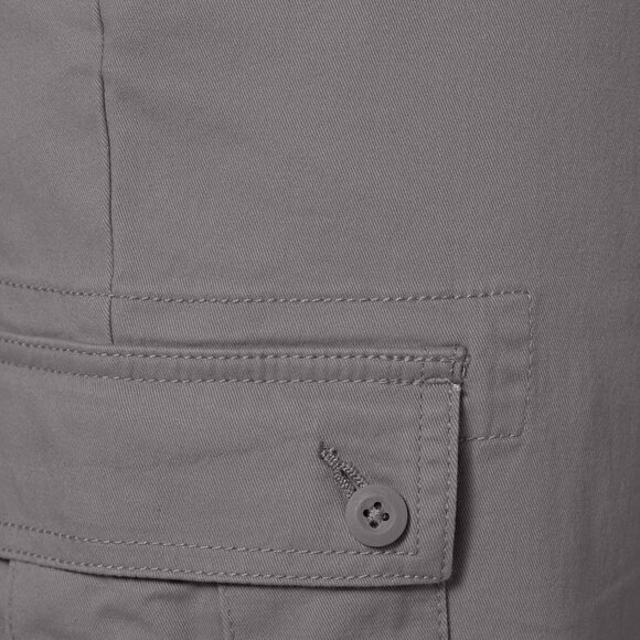 Men's Big & Tall Straight-Fit Stretch Cargo Pants in Dark Grey - Comfort & Style - Picture 7 of 8